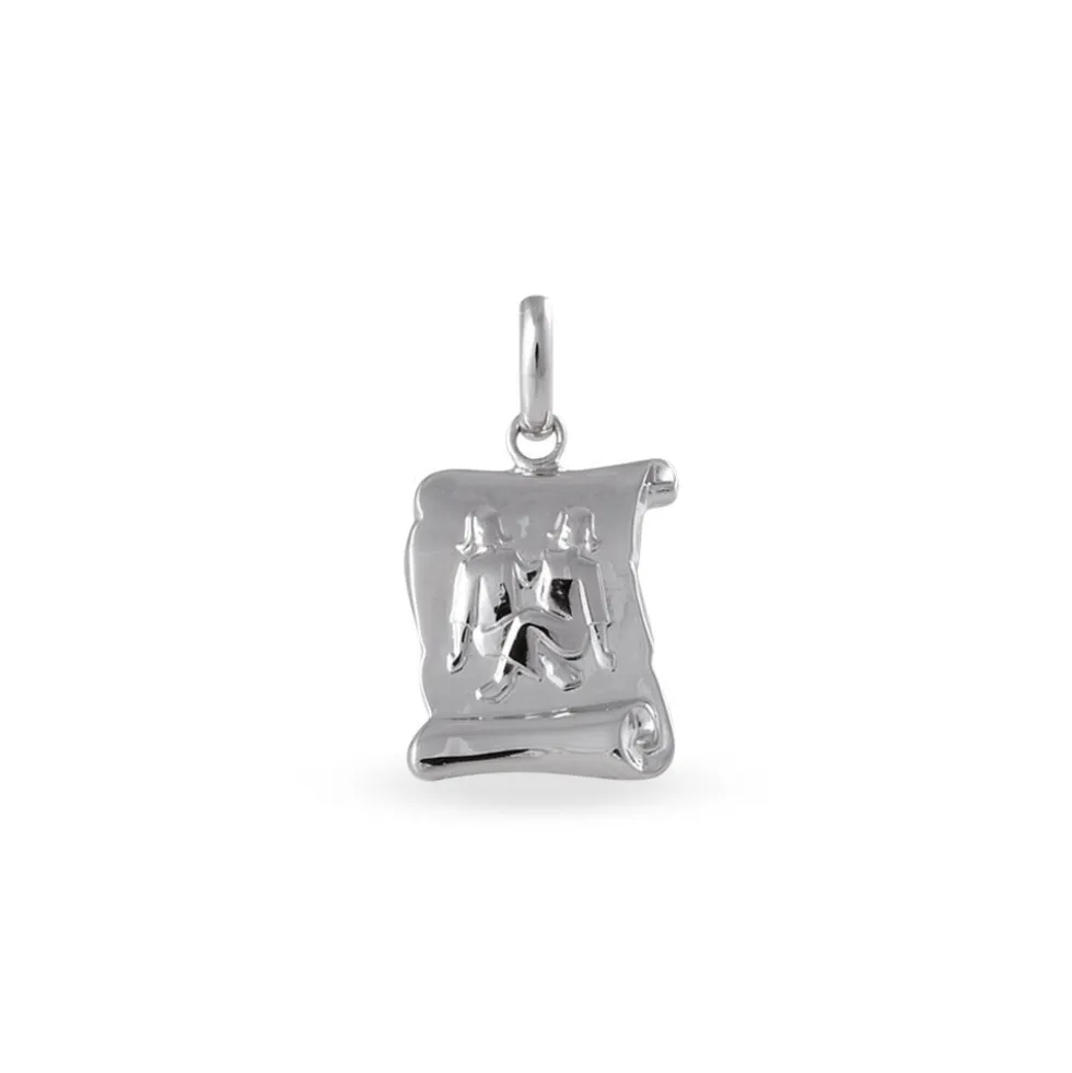 Pendentif Omayra Argent Blanc