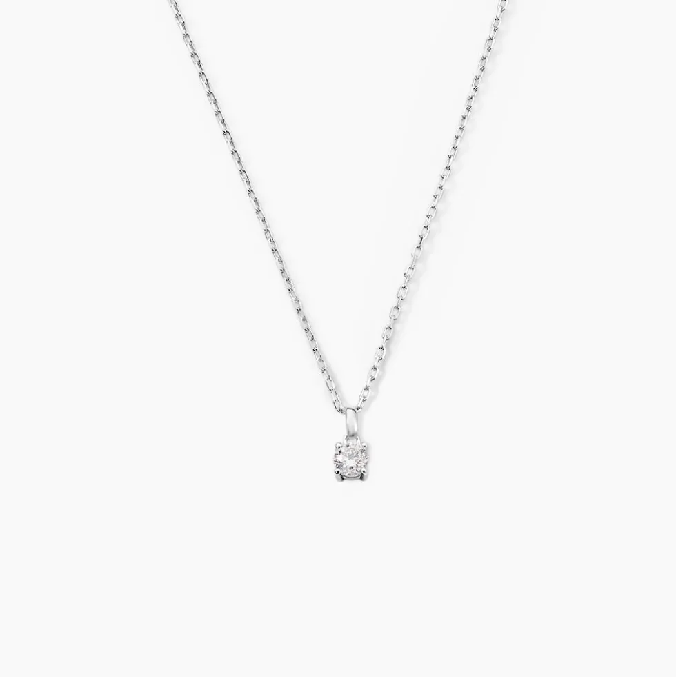 Pendentif One Or Blanc Diamant