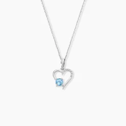 Pendentif Or Blanc Godoleva Topaze