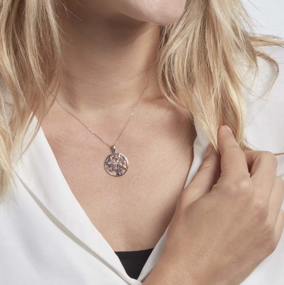 Pendentif Or Blanc Godoleine Topazes