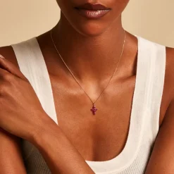 Pendentif Or Jaune Rubis