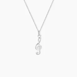 Pendentif Pio Argent Blanc