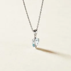 Pendentif Prudencia Or Blanc Topaze