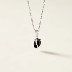 Pendentif Prudencia Or Blanc Saphir