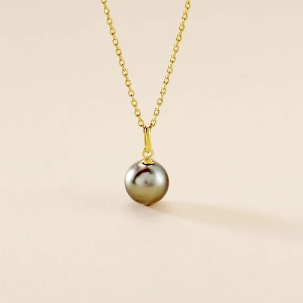 Pendentif Syana Or Jaune Perle De Culture De Tahiti
