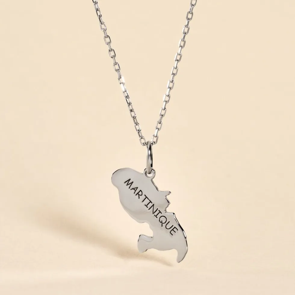 Pendentif Thea Argent Blanc