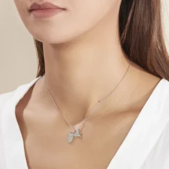 Pendentif Thea Argent Blanc