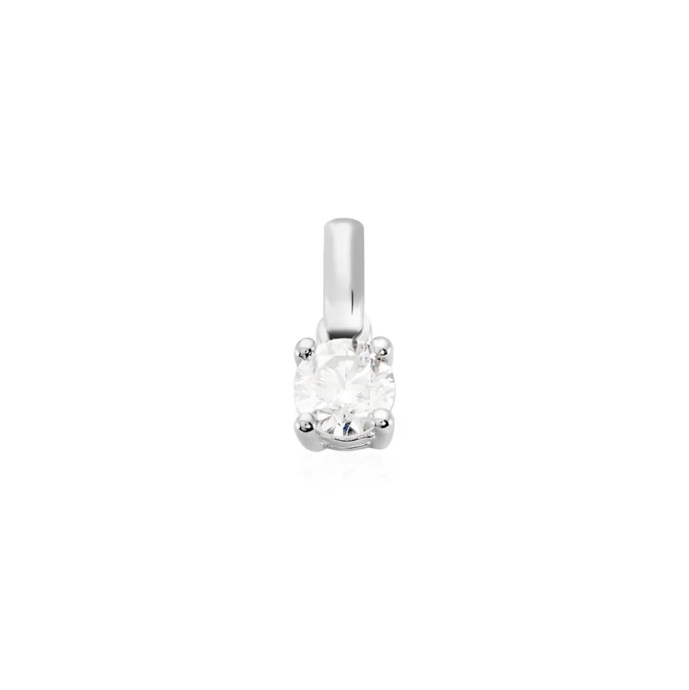 Pendentif Victoria Or Blanc Diamant