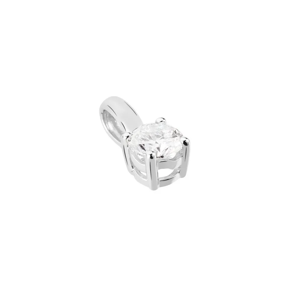 Pendentif Victoria Or Blanc Diamant