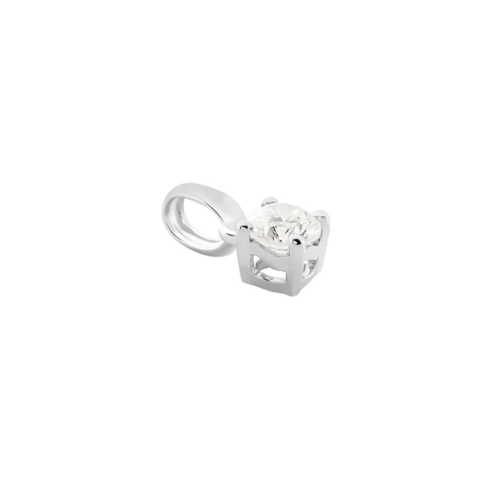 Pendentif Victoria Or Blanc Diamant