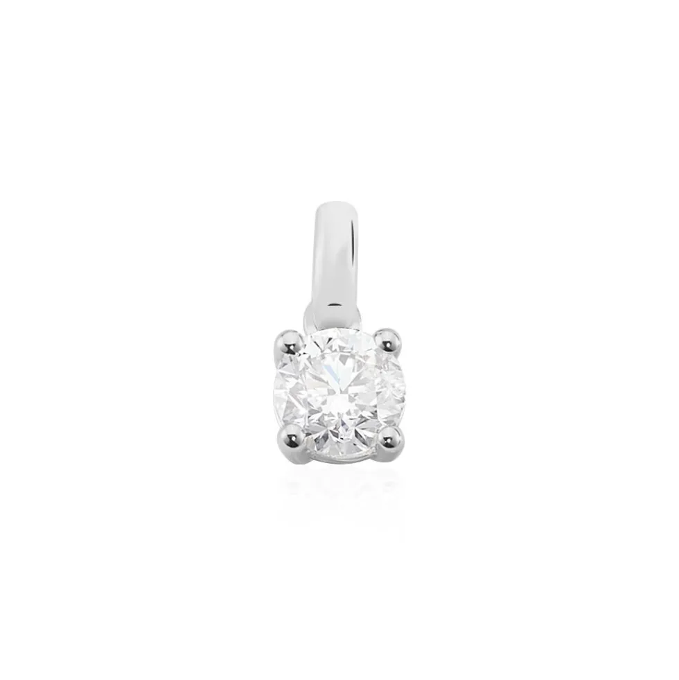 Pendentif Victoria Or Blanc Diamant