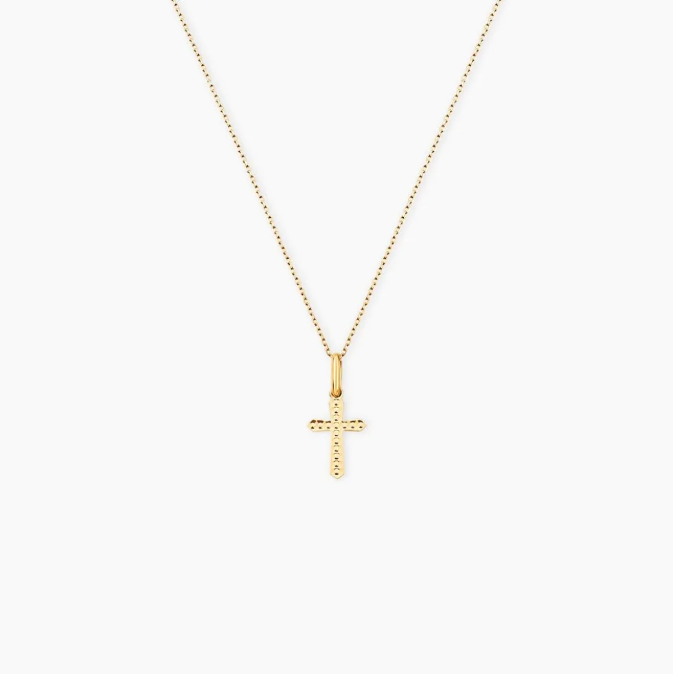Pendentif Yola Croix Diamantee Or Jaune
