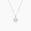 Pendentif Zodiaque Rond Argent Blanc