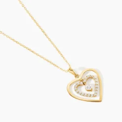 Pendentif Ademe Or Jaune Oxyde De Zirconium