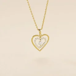 Pendentif Ademe Or Jaune Oxyde De Zirconium