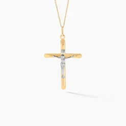 Pendentif Agatha Croix Or Bicolore