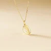 Pendentif Amaria Vierge Rond Diamante Or Jaune
