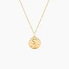 Pendentif Amber Vierge Rond Diamante Or Jaune