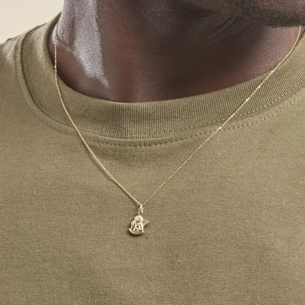 Pendentif Ange Endormi Or Jaune