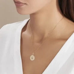 Pendentif Ange Rond Or Jaune