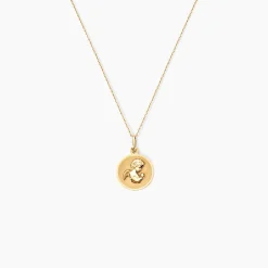 Pendentif Ange Rond Or Jaune