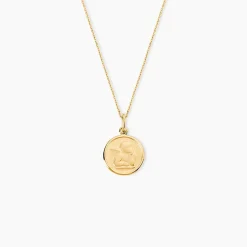Pendentif Ange Rond Or Jaune
