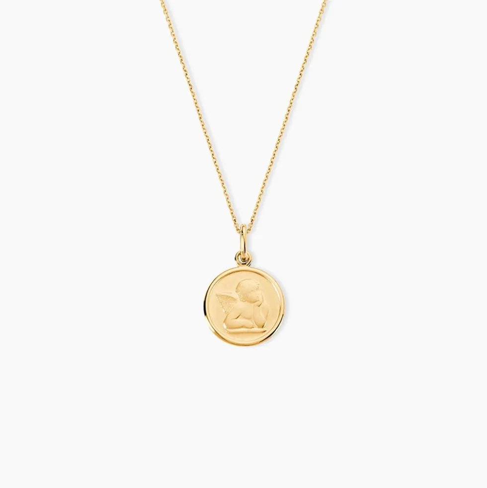 Pendentif Ange Rond Or Jaune