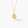 Pendentif Ange Rond Sable Or Jaune