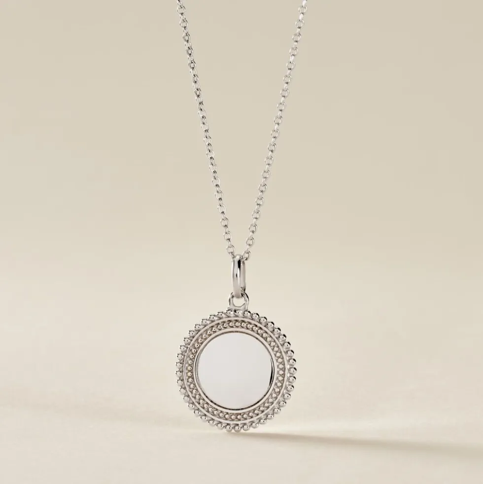 Pendentif Ashe Argent Blanc