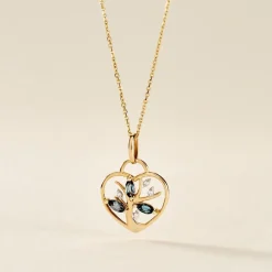 Pendentif Baylee Or Jaune Topaze Oxyde De Zirconium