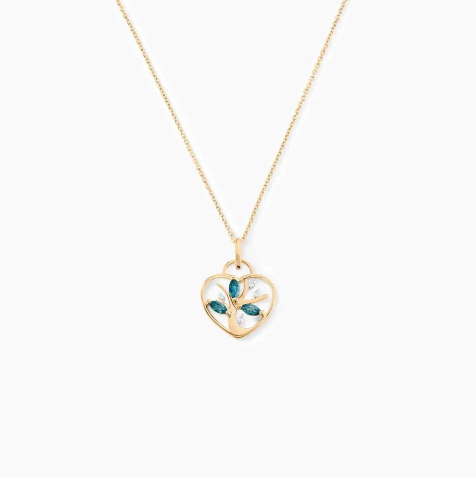 Pendentif Baylee Or Jaune Topaze Oxyde De Zirconium