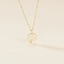 Pendentif Brewal Or Jaune Oxydes De Zirconium