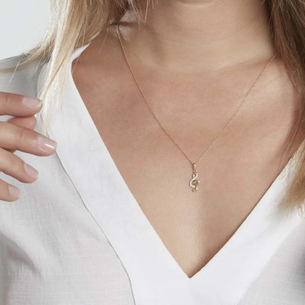 Pendentif Caprais Or Jaune Oxydes De Zirconium