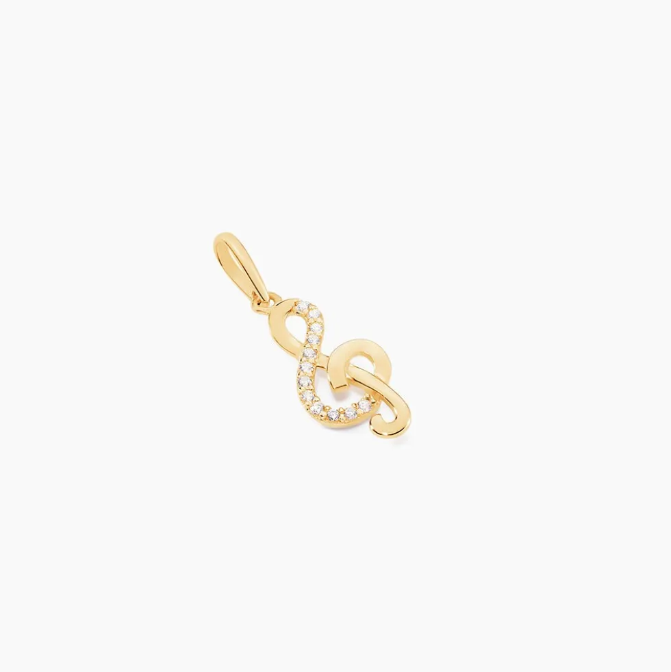 Pendentif Caprais Or Jaune Oxydes De Zirconium