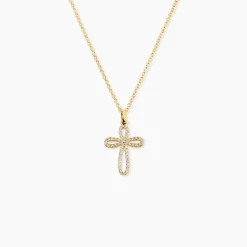 Pendentif Chastity Or Jaune Oxyde De Zirconium