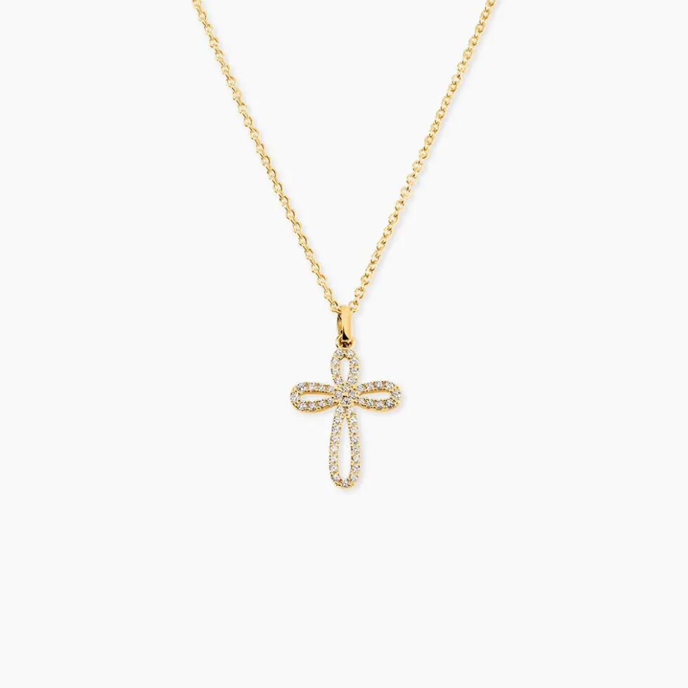 Pendentif Chastity Or Jaune Oxyde De Zirconium