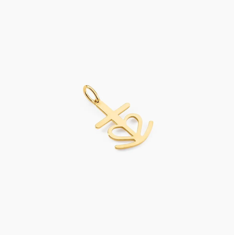 Pendentif Cobeia Croix De Camargue Or Jaune