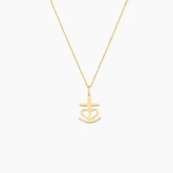 Pendentif Cobeia Croix De Camargue Or Jaune