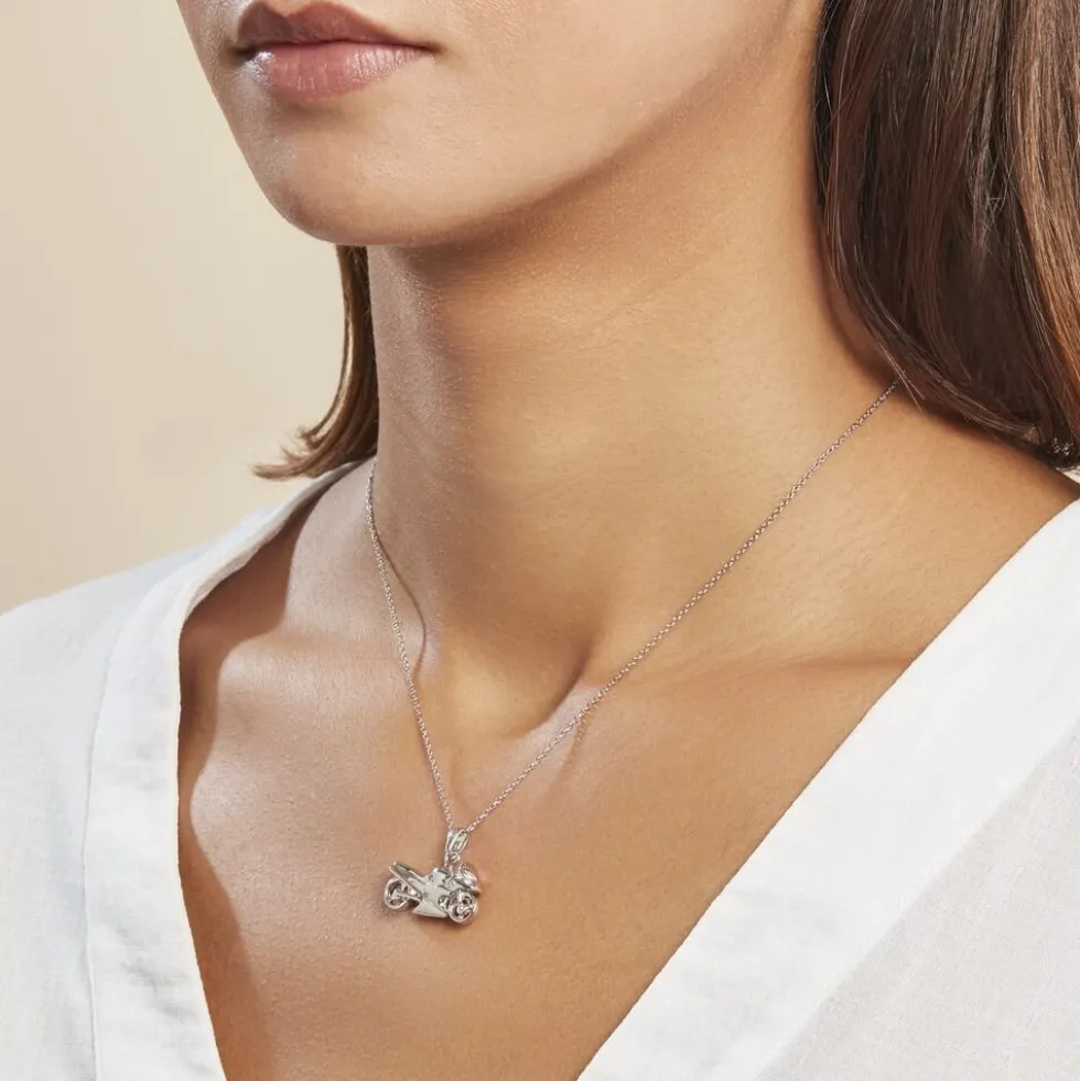 Pendentif Costanza Argent Blanc