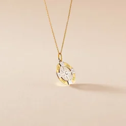 Pendentif Demyan Or Bicolore Oxyde De Zirconium