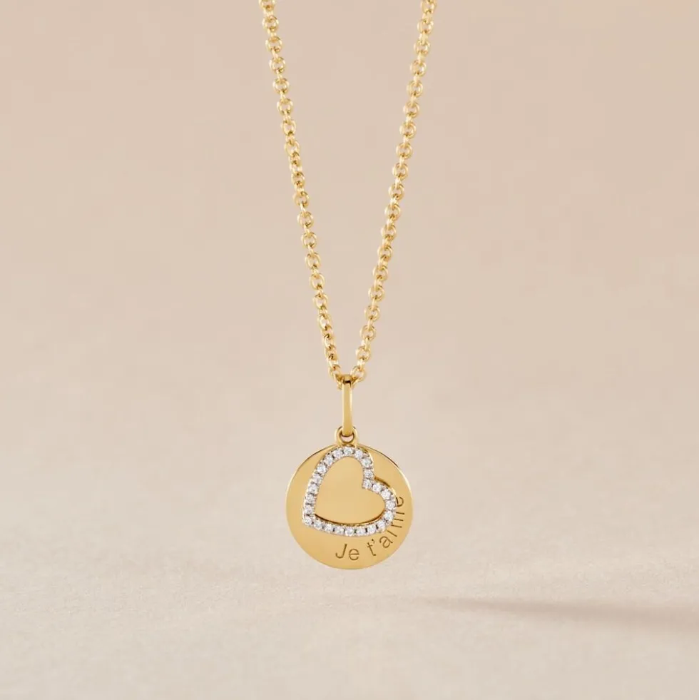 Pendentif Dezirinda Or Jaune Oxyde De Zirconium