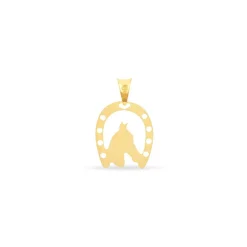Pendentif Egide Fer A Cheval Or Jaune