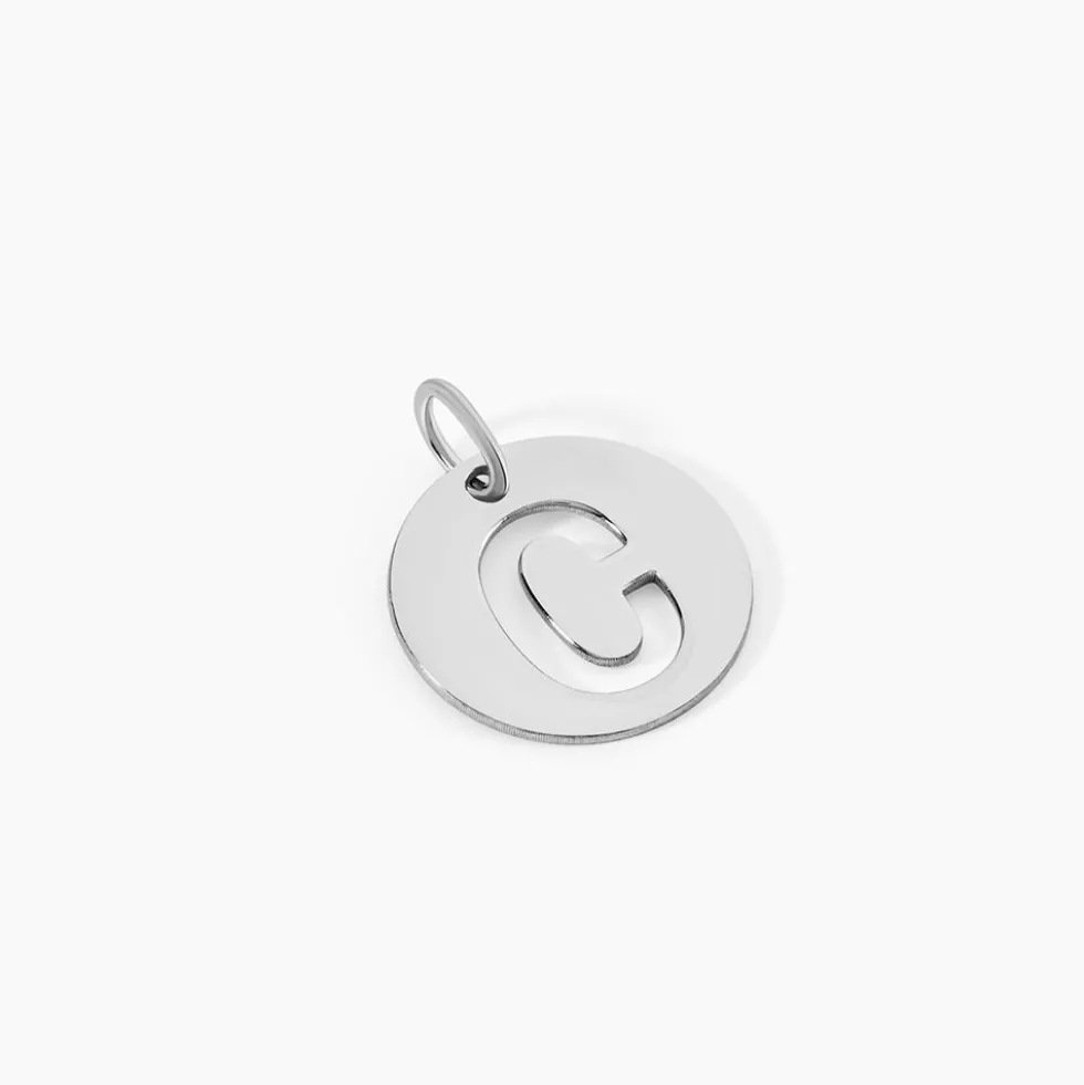 Pendentif Elio C Argent Blanc