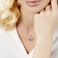 Pendentif Ellya Argent Blanc