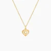 Pendentif Eudocie Coeur Lettre Or Jaune
