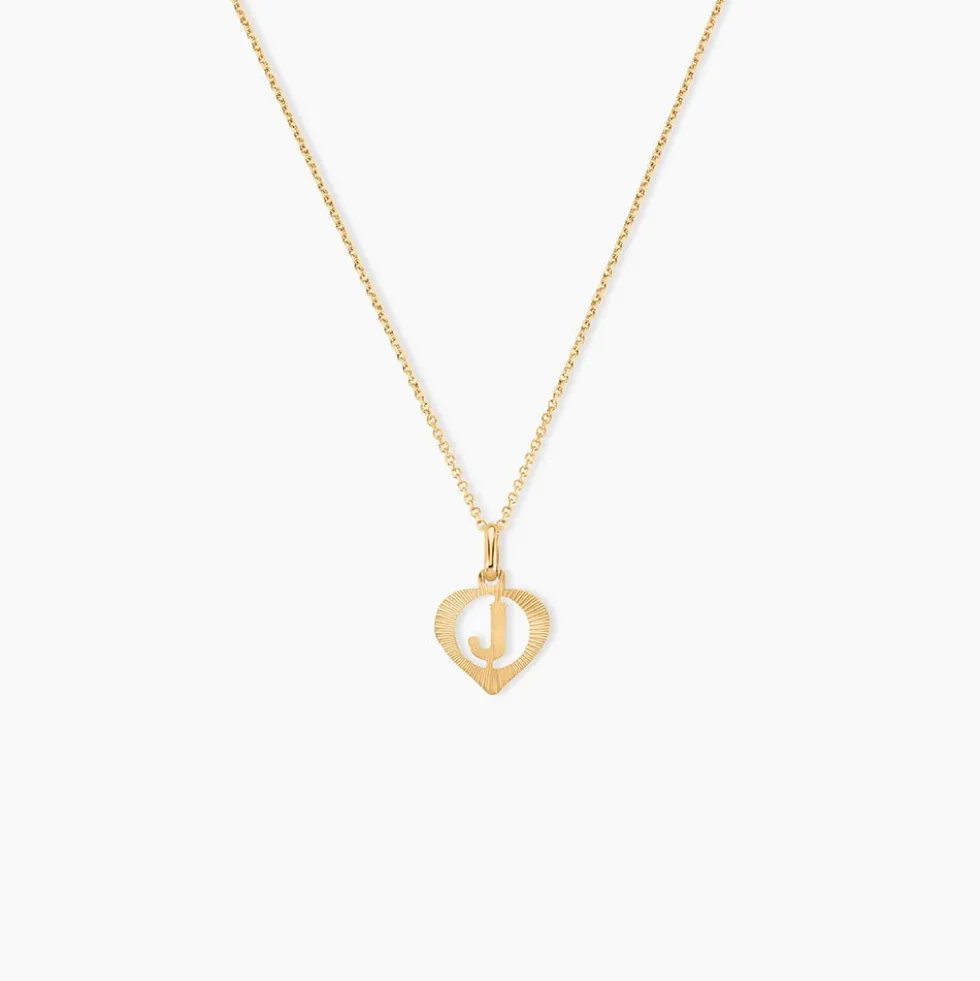 Pendentif Eudocie Coeur Lettre Or Jaune