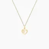 Pendentif Eudocie Coeur Lettre Or Jaune