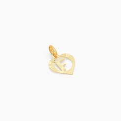 Pendentif Eudocie Coeur Lettre Or Jaune