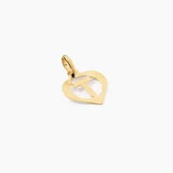 Pendentif Eudocie Coeur Lettre Or Jaune