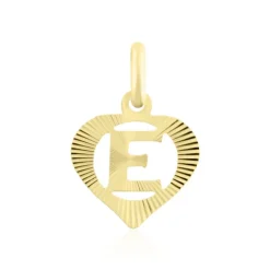 Pendentif Eudocie Coeur Lettre Or Jaune